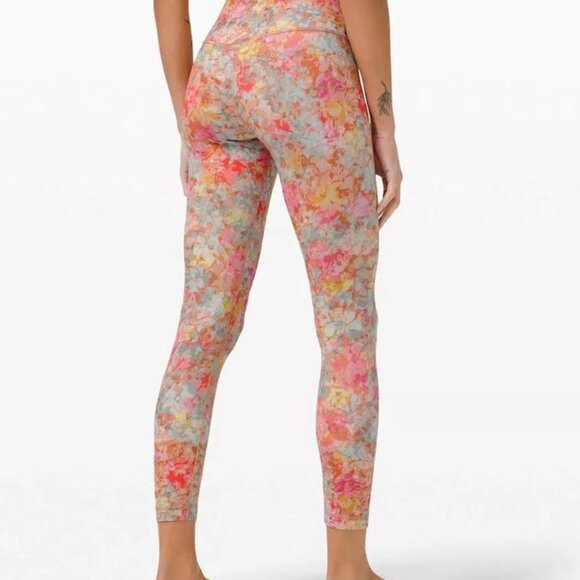 Women Lululemon Align Pant 25" Inflorescence Multi Size 4 - Picture 2 of 5